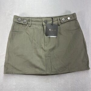 Le Lis Collection Cotton Skort Womens Small Olive Coastal Beach Summer NEW